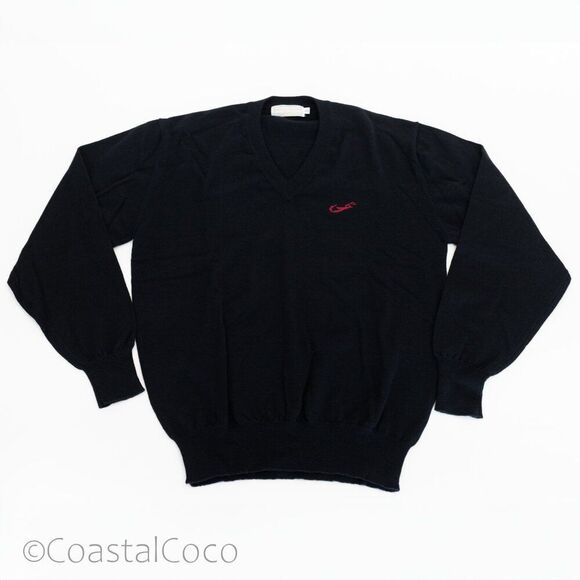 Vintage Archie Brown & Son Bermuda 100% Lambswool Sweater 44 V-Neck Pullover - Picture 1 of 9